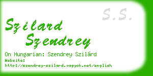 szilard szendrey business card