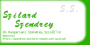 szilard szendrey business card